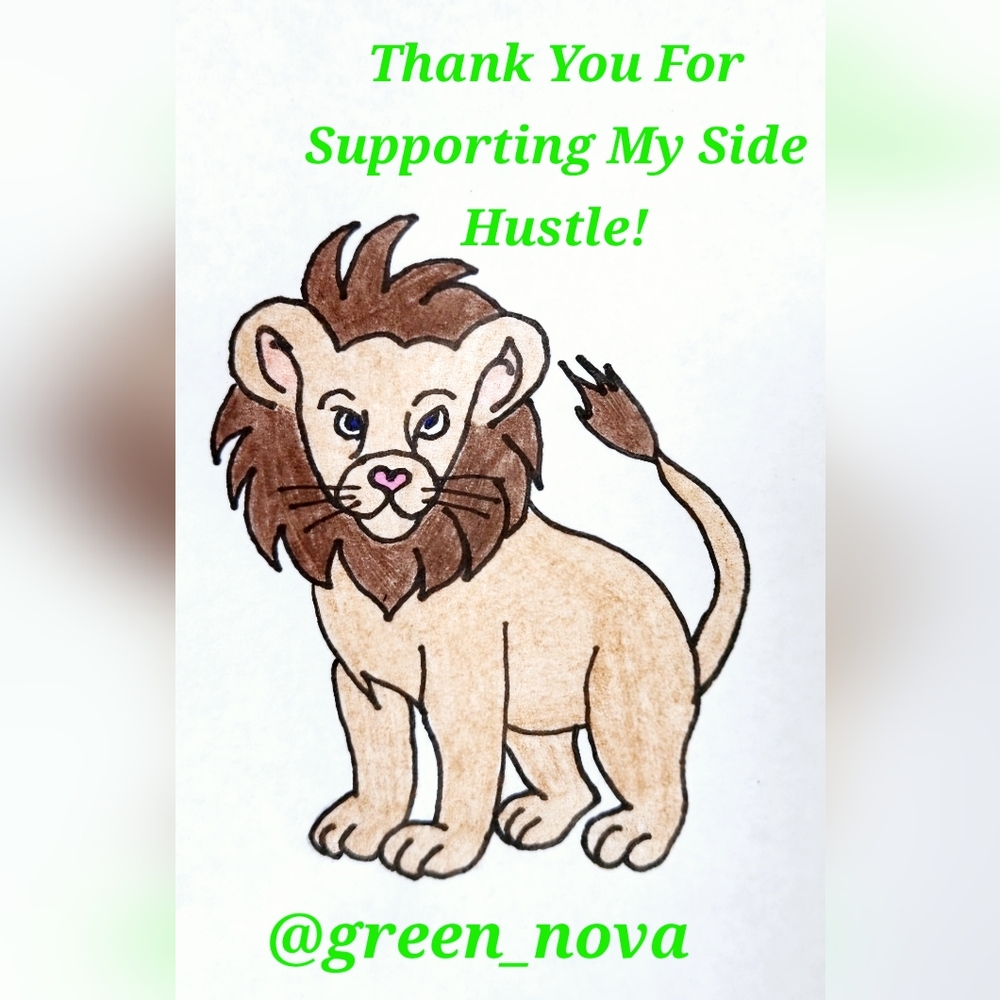 Custom Order @green_nova Lion Business Thank You Cards 50pk